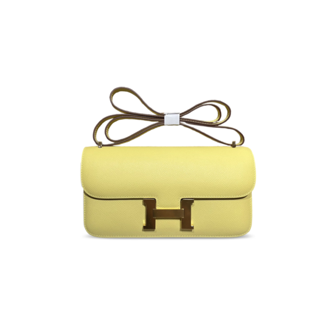 H**me5 master constance elan epsom jaune poussin gold hardware (26*16*6cm)